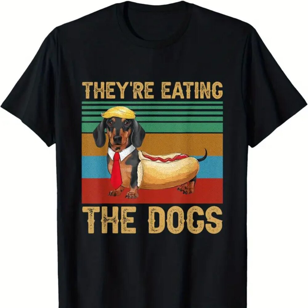 {NEW} 2024 Vintage Fun Dachshund Wiener Sausage T-shirt Large Black
